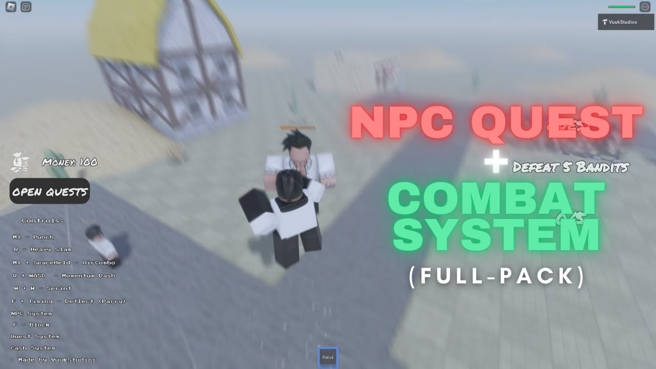 NPC QUEST + COMBAT V2 | ROBLOX